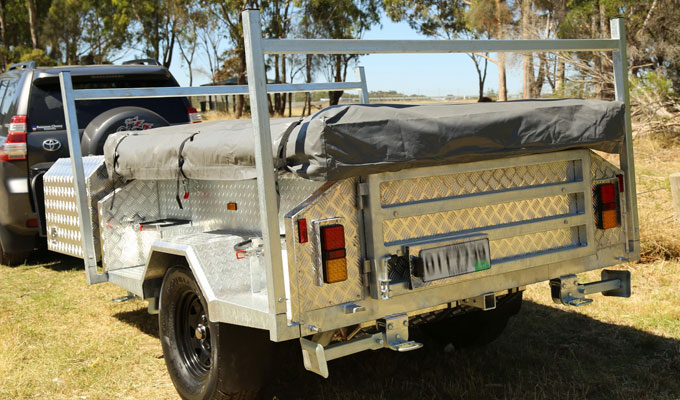 blue tongue campers galvanized deluxe rear view