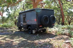 Two rear-mounted spare wheels