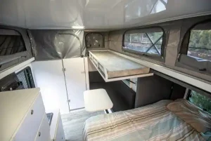 Converted dinette/lounge 1600 x 800mm lower bunk