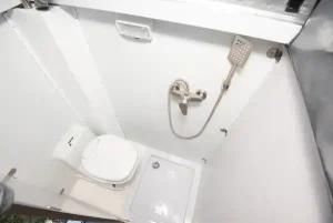 1100h x 650w fully enclosed shower and toilet room