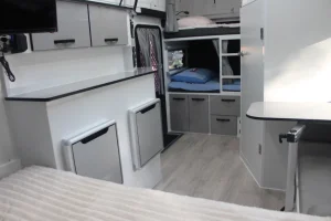 blue tongue rx16 hybrid caravan internal storage compartments