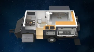 blue tongue hybrid caravan xh16l 3D plan