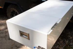 Slide-out prep area with cutting board