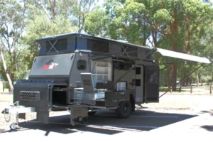 Heavy duty awning designed for high winds