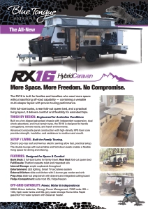 blue tongue hybrid caravan brochure RX16